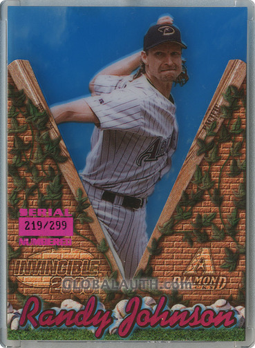 2000 Pacific Invincible Holographic Purple #8: Randy Johnson