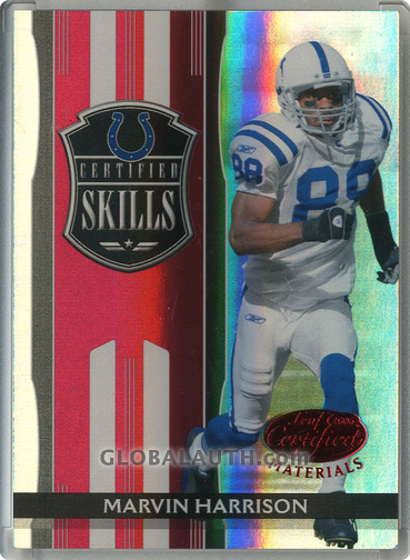 2006 Leaf Certified Materials Certified Skills Red CS-13: Marvin Harrison