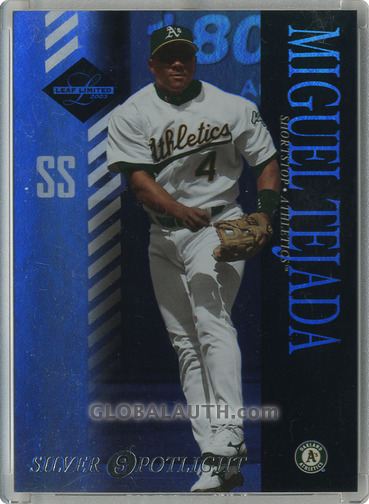 2003 Leaf Limited Silver Spotlight #4: Miguel Tejada