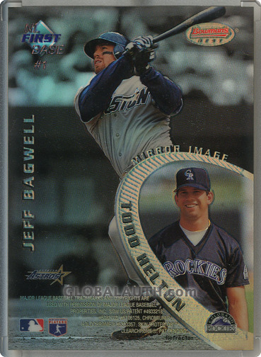 1996 Bowman's Best Mirror Image Refractor #1: Bagwell/Helton/Thomas/Sexson